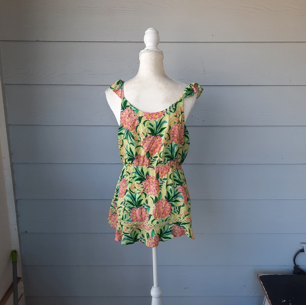 Farm Rio Ruffled Floral Tank - Picture 5 of 6